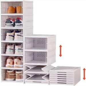 Zapatero Modular de 6 Cajas con Puerta Transparente