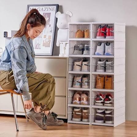 Zapatero Modular de 6 Cajas con Puerta Transparente – foto 3