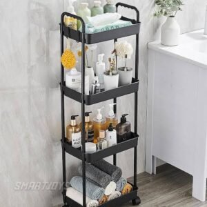 Organizador con Ruedas de 4 Niveles – Carrito Multiusos Metálico