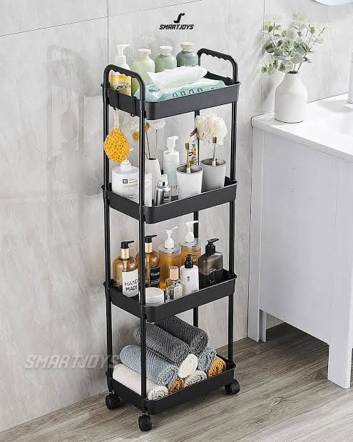 Organizador con Ruedas de 4 Niveles – Carrito Multiusos Metálico