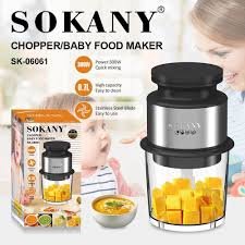 Picadora Eléctrica de Alimentos Sokany – Ideal para Papillas