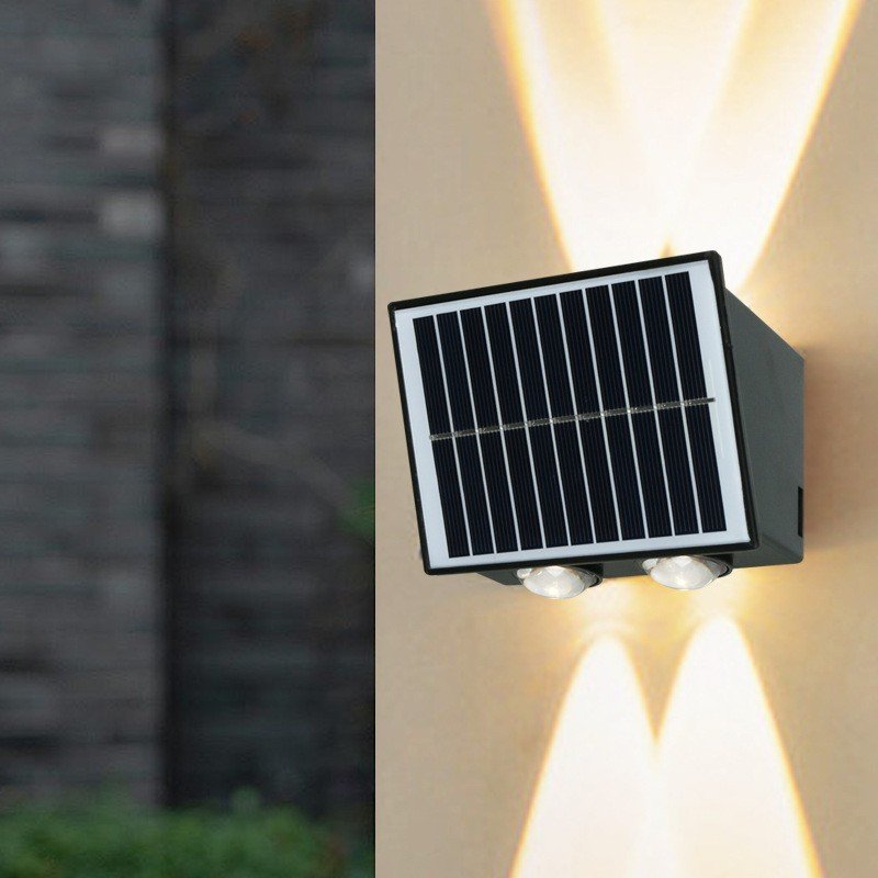 Lámpara Solar LED para Exterior 4 LED – IP65 Luz Cálida – foto 4