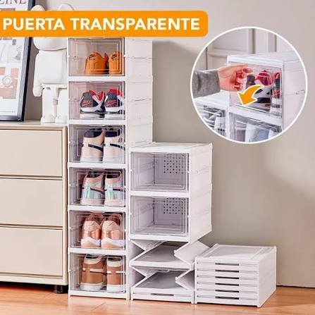 Zapatero Modular de 6 Cajas con Puerta Transparente – foto 2